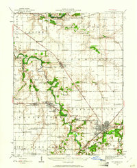 1923 Map of Sangamon County, IL, 1961 Print