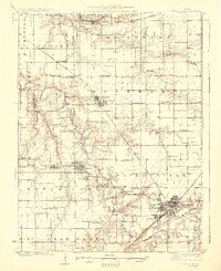 preview thumbnail of historical topo map of Taylorville, IL in 1925