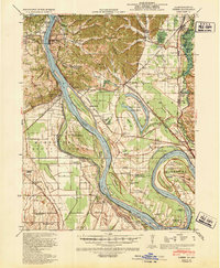 1939 Map of Thebes, IL, 1946 Print
