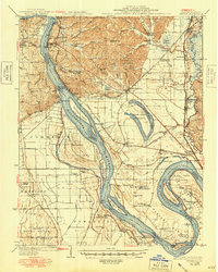 1934 Map of Thebes, IL, 1948 Print