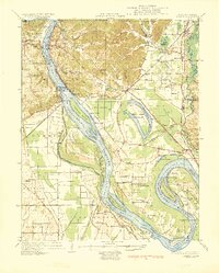 preview thumbnail of historical topo map of Thebes, IL in 1934