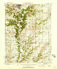 preview thumbnail of historical topo map of Toledo, Cumberland County, IL in 1933