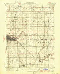 1906 Map of Urbana, 1946 Print