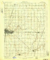 1906 Map of Urbana, 1932 Print