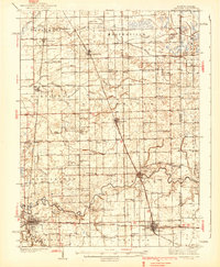 1939 Map of Watseka