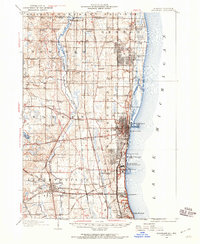 1906 Map of Waukegan, 1959 Print