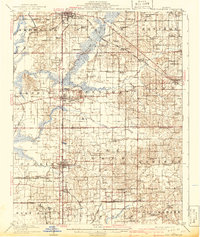 1909 Map of West Frankfort, 1941 Print