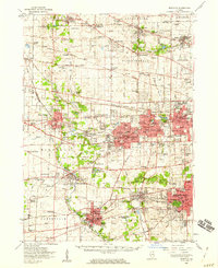 1954 Map of Addison, IL, 1960 Print