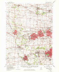 1954 Map of Addison, IL, 1970 Print