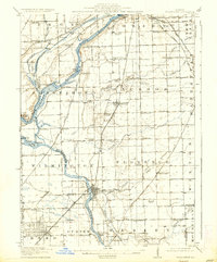 1918 Map of Kankakee County, IL, 1937 Print