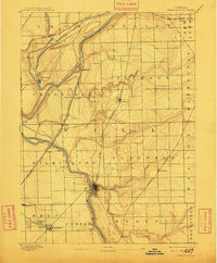 1892 Map of Wilmington, IL, 1911 Print