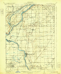 1918 Map of Kankakee County, IL, 1931 Print