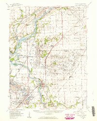 1954 Map of Wilmington, IL, 1960 Print