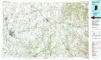 preview thumbnail of historical topo map of Greensburg, IN in 1986