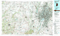 preview thumbnail of historical topo map of Indianapolis, IN in 1986