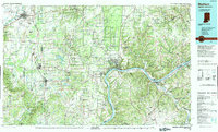 Download a high-resolution, GPS-compatible USGS topo map for Madison, IN (1991 edition)