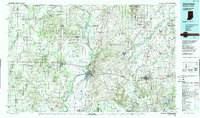 preview thumbnail of historical topo map of Vincennes, IN in 1986