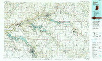 1986 Map of Wabash, 1990 Print