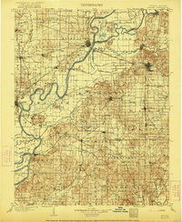 1903 Map of Patoka, 1921 Print