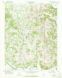 1956 Map of Alfordsville, IN, 1972 Print