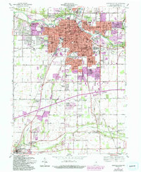preview thumbnail of historical topo map of Madison County, IN in 1961