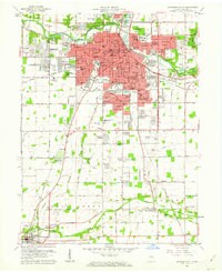 1961 Map of Anderson, IN, 1962 Print