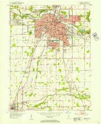 1952 Map of Anderson, 1954 Print