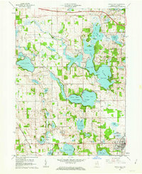 1960 Map of Angola, IN, 1963 Print