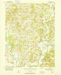 preview thumbnail of historical topo map of Owen County, IN in 1950