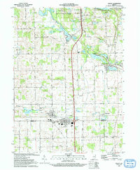 preview thumbnail of historical topo map of Ashley, IN in 1993