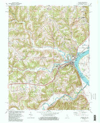 Download a high-resolution, GPS-compatible USGS topo map for Aurora, IN (1982 edition)