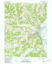 preview thumbnail of historical topo map of Aurora, IN in 1981
