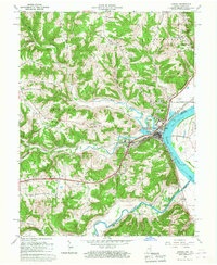 preview thumbnail of historical topo map of Aurora, IN in 1966