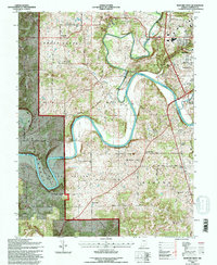 preview thumbnail of historical topo map of Lawrence County, IN in 1993