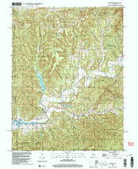 preview thumbnail of historical topo map of Brown County, IN in 1998