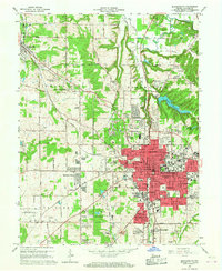 Download a high-resolution, GPS-compatible USGS topo map for Bloomington, IN (1967 edition)