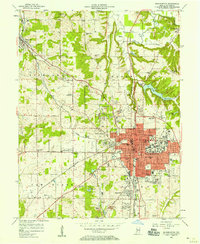 preview thumbnail of historical topo map of Bloomington, IN in 1956