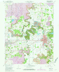 Download a high-resolution, GPS-compatible USGS topo map for Boonville, IN (1981 edition)