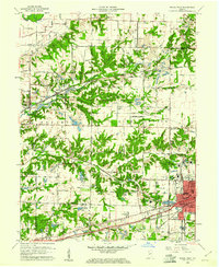 preview thumbnail of historical topo map of Clay County, IN in 1960
