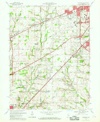 preview thumbnail of historical topo map of Marion County, IN in 1966