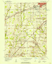1953 Map of Bridgeport, 1954 Print