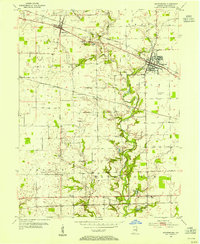 1953 Map of Brownsburg, 1955 Print