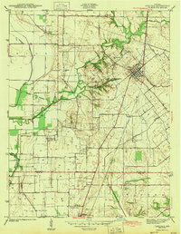 Download a high-resolution, GPS-compatible USGS topo map for Carlisle, IN (1943 edition)