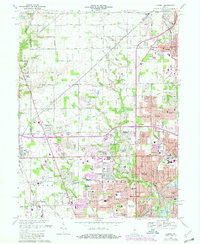 preview thumbnail of historical topo map of Carmel, IN in 1967