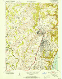 1950 Map of Charlestown, IN, 1952 Print