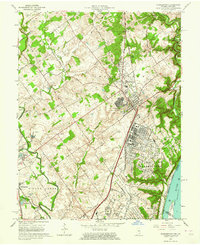 1963 Map of Charlestown, IN, 1975 Print