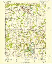preview thumbnail of historical topo map of Chesterton, IN in 1953