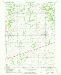 1970 Map of Amo, IN, 1972 Print