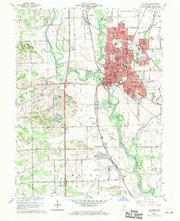 preview thumbnail of historical topo map of Columbus, IN in 1962