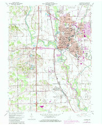 preview thumbnail of historical topo map of Columbus, IN in 1962